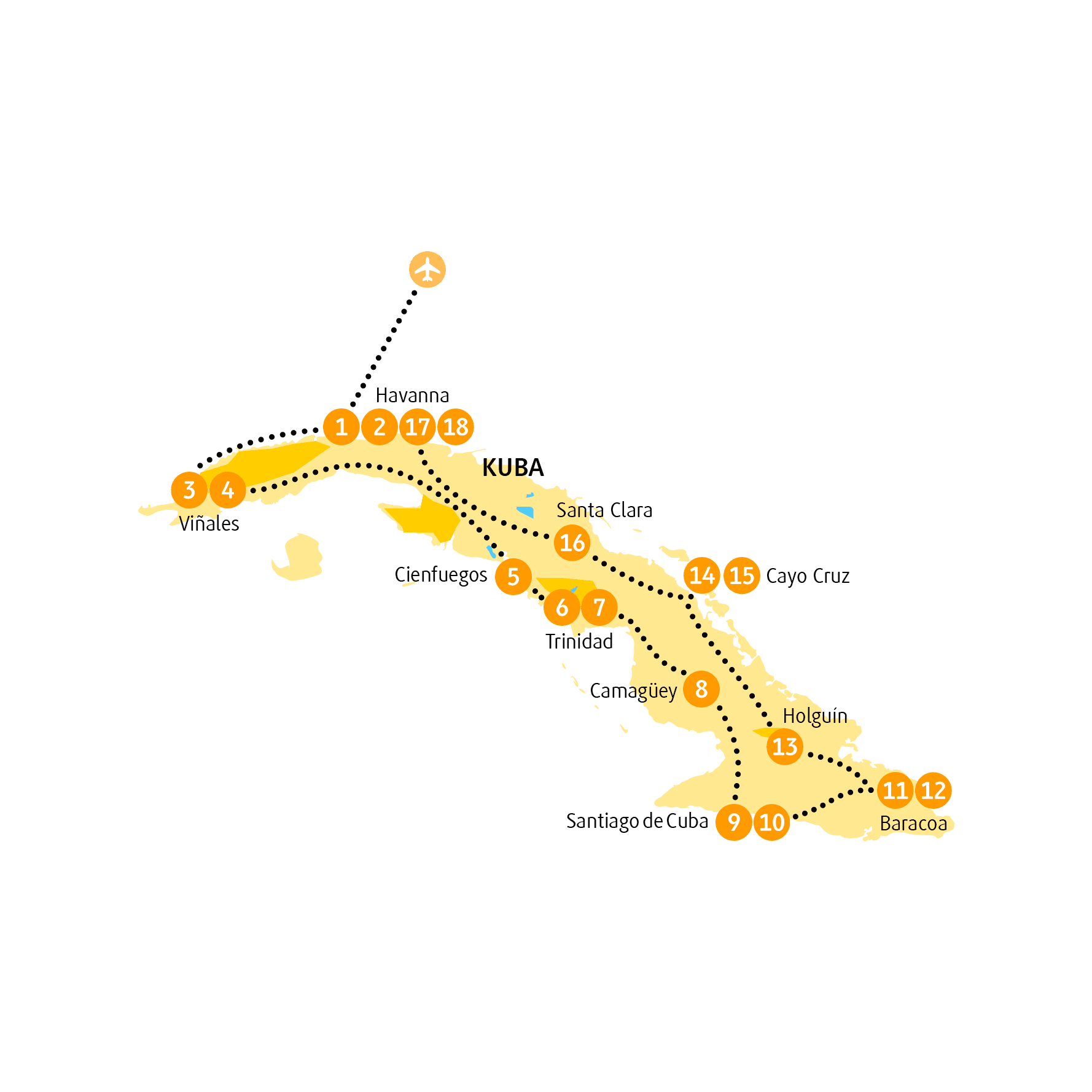 Reiseroute Baracoa